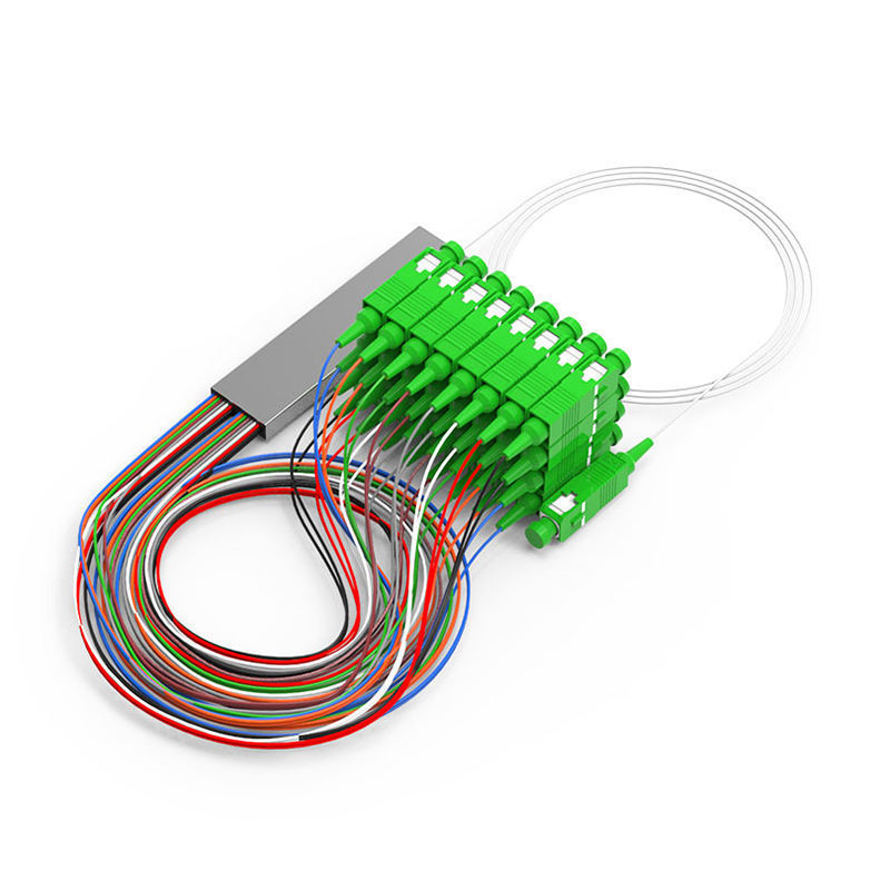 Custom Fiber Optic Splitter 1x2 1x4 1x6 1x8 1x16 1x24 1x32 1x64 2x4 2x8 2x16 2x32 PLC G657A Steel Tube PLC Splitter