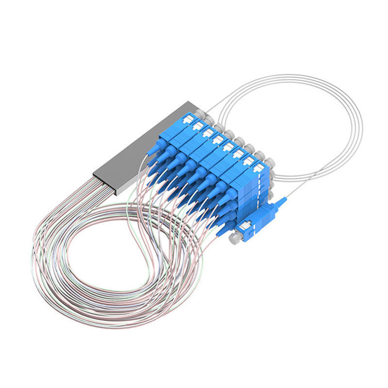 Custom Fiber Optic Splitter 1x2 1x4 1x6 1x8 1x16 1x24 1x32 1x64 2x4 2x8 2x16 2x32 PLC G657A Steel Tube PLC Splitter