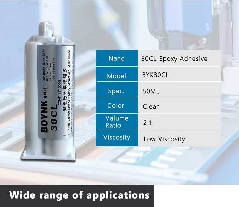 Electronic 50ml super epoxy resin adhesive two component transparent epoxy AB glue for Bonded plastic metal