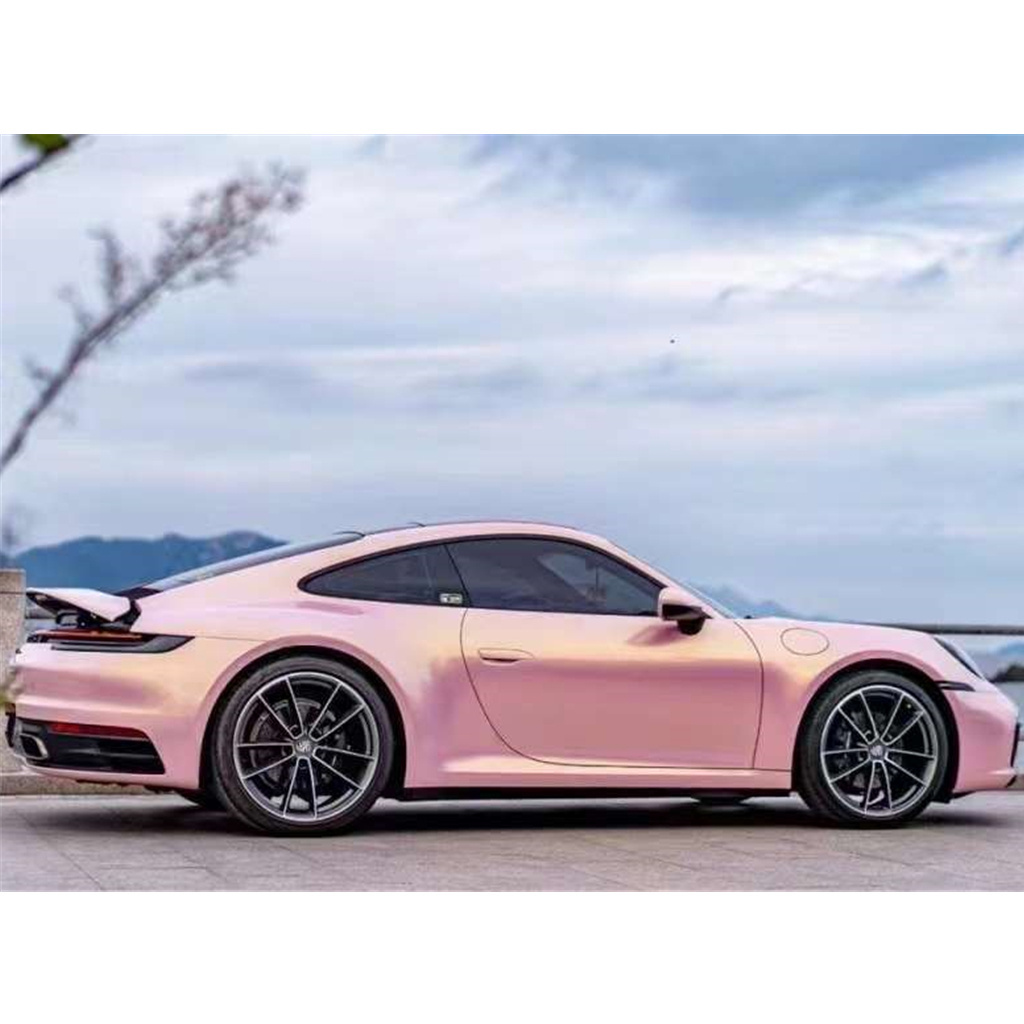 Cherry Blossom Pink Colorshift Vehicle Wrapping Gloden Pink Vinyl Car Wrap