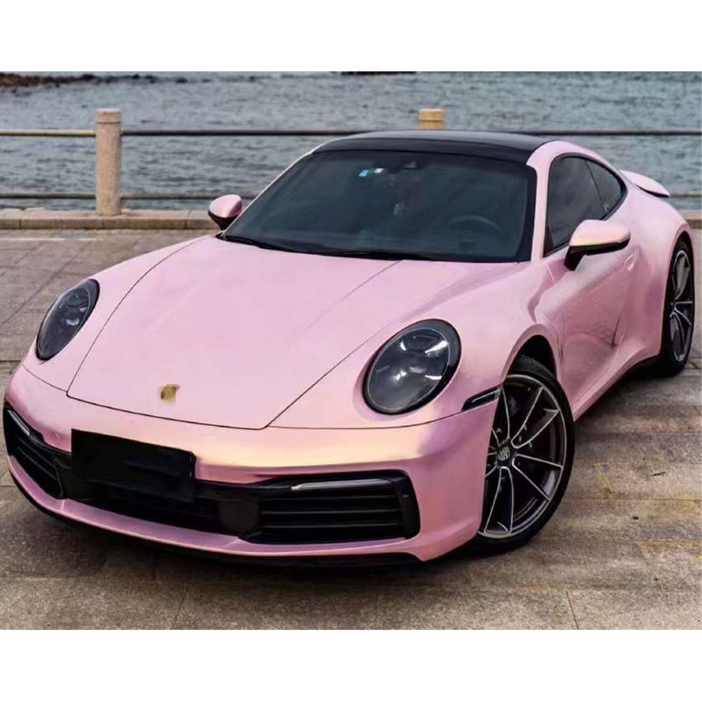 Cherry Blossom Pink Colorshift Vehicle Wrapping Gloden Pink Vinyl Car Wrap