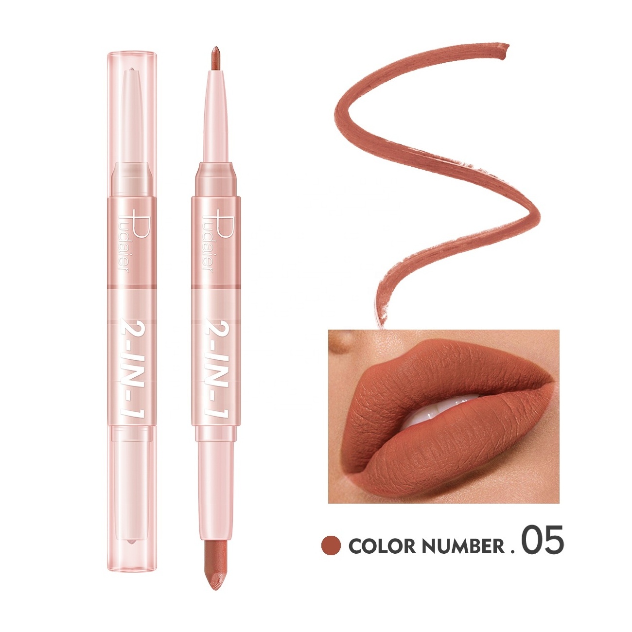 Pudaier Matte Lipstick with Lip Liner Pencil Private Label Velvet Lipstick Waterproof Nude Lipstick