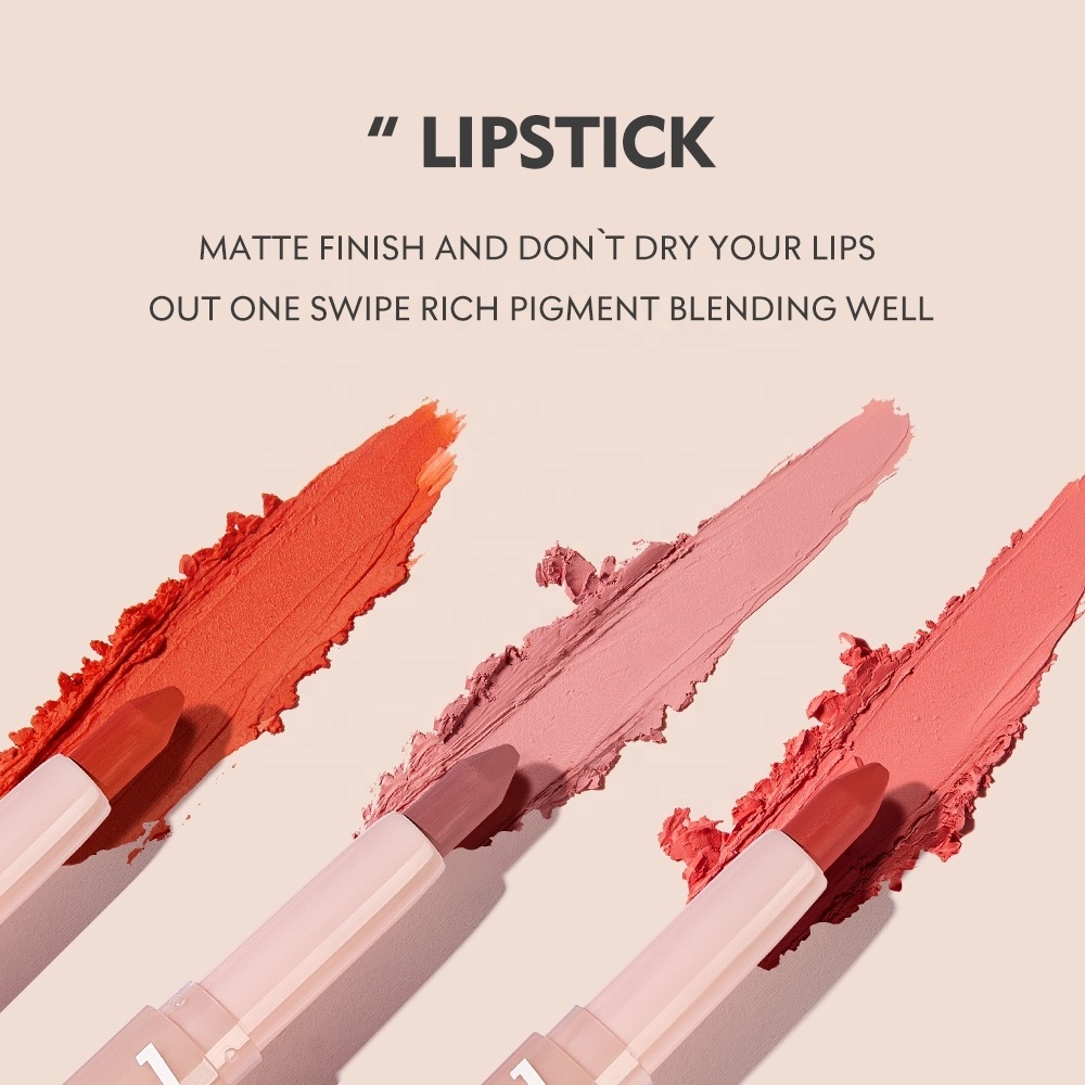 Pudaier Matte Lipstick with Lip Liner Pencil Private Label Velvet Lipstick Waterproof Nude Lipstick