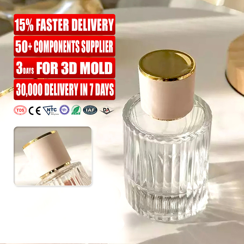 Hot Sales 50ml 100ml Attar Glass Perfume Oil Bottle With Metal Cap Wholesale Glass Perfume Spray Bottles