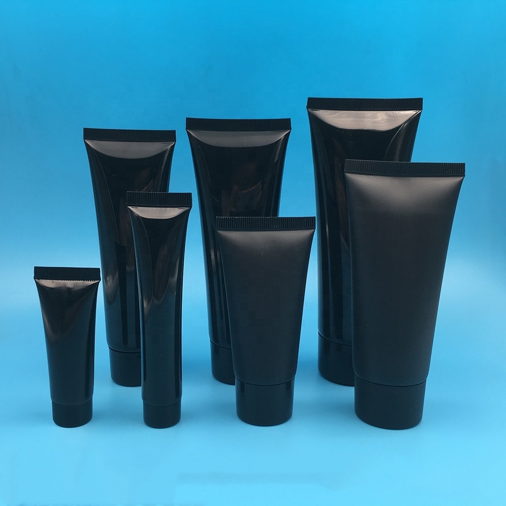 Black Plastic Soft Bottle Squeeze Tube Lotion Cream Packaging Empty Tube 10ml 30ml 50ml 100ml 200g