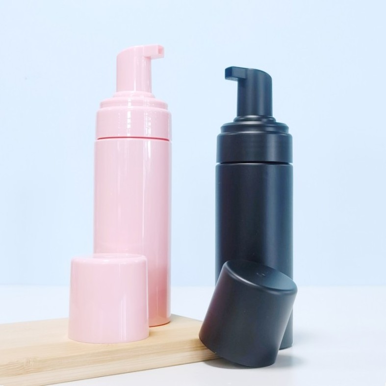 Pink Frosted Custom Foam 150ML Cleanser Foamer Mousse Soap Dispenser Foam Pump Pet Bottles