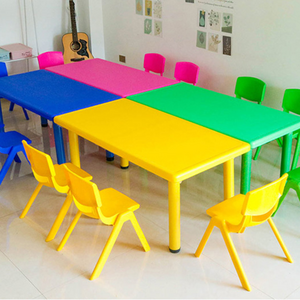 Hanyee Wholesale Plastic Used Daycare Furniture Kindergarten Tables And Chairs Kid Table And Chair Set