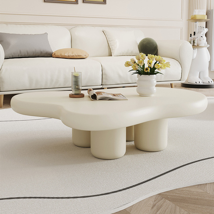 HANYEE New European Style Solid Wood Creative Cloud Coffee Table