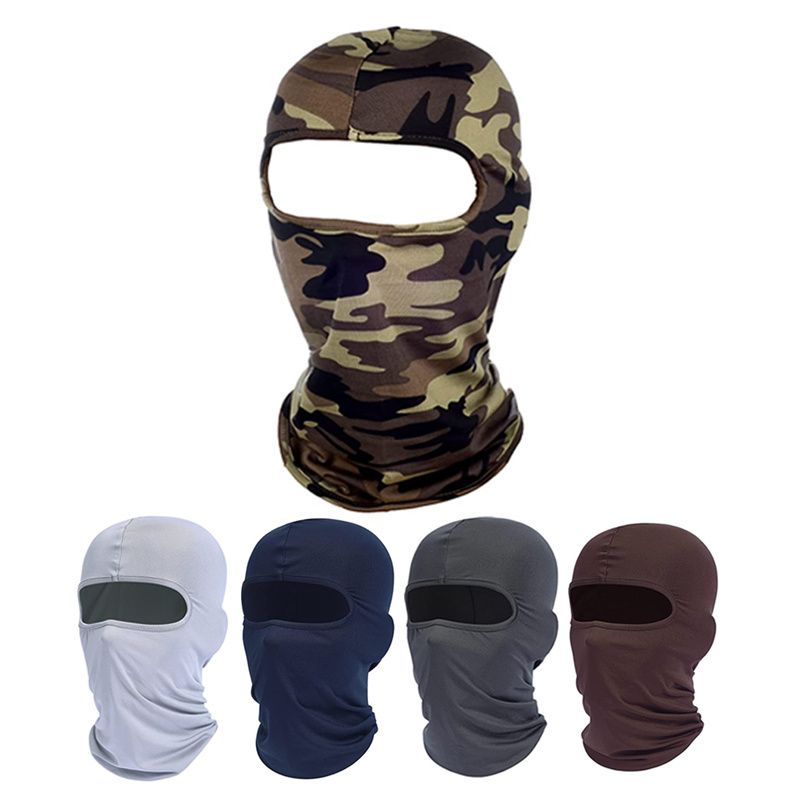 Wholesale one hole ski mask designer custom print cotton camo mens ski mask