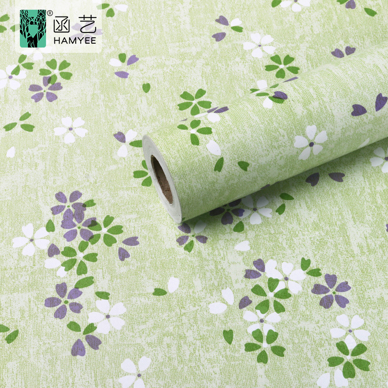 Waterproof floral self adhesive wall covering beautiful blue floral wallpaper walls