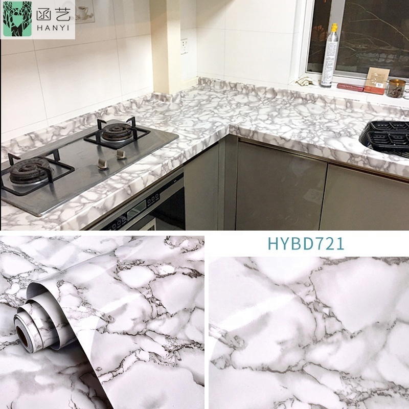 3d contact paper white marble stone wallpaper for kitchen furniture bathroom