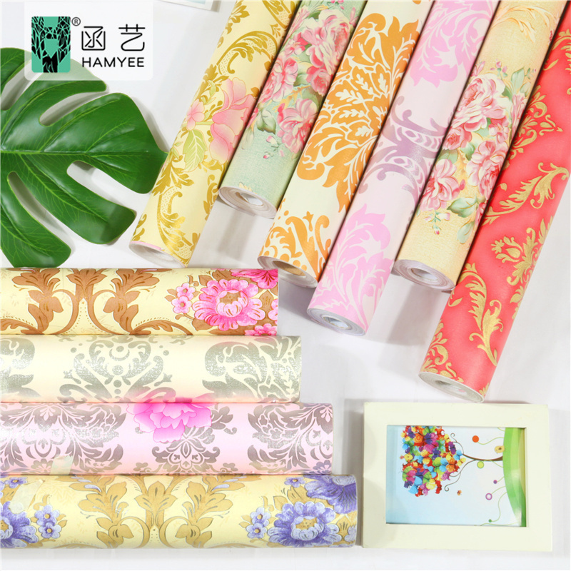 Hot selling 3d peel and stick wallpaper floral wallpaper flower self adhesive for house