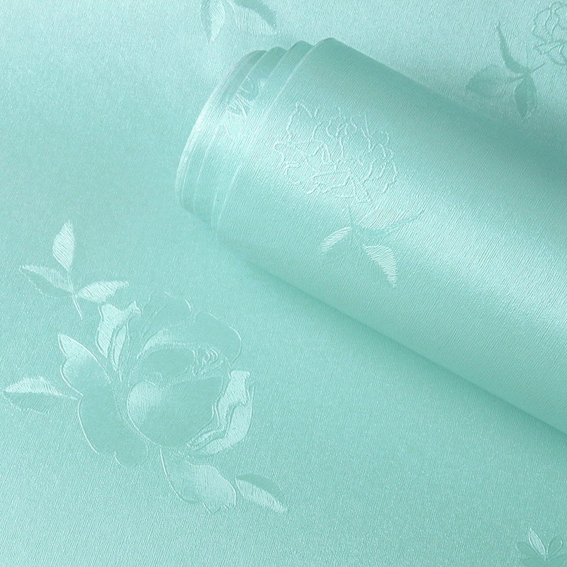 Classic Peony Rose Flower Floral Plain Silk Texture Wallpaper Wall Paper Rolls PVC Self Adhesive Wallpaper