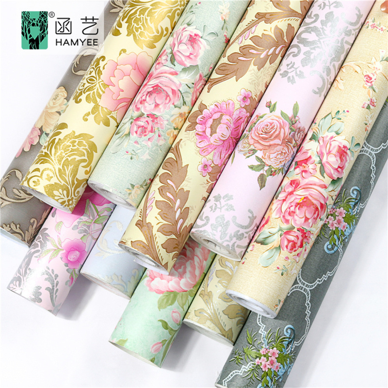 Hot selling 3d peel and stick wallpaper floral wallpaper flower self adhesive for house