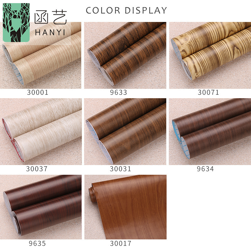 Furniture removable waterproof self adhesive wood wallpaper