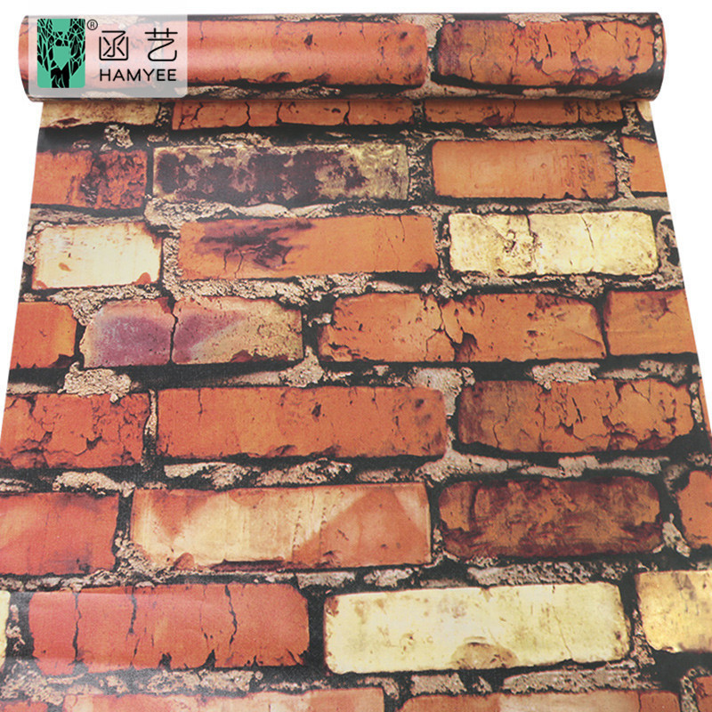 Peel and Stick Self Adhesive 3D Rock Wallpaper Stacked Stone Wallpaper-Faux Brick Wallpaper