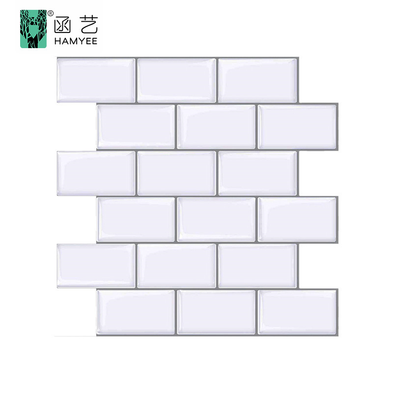 3d sticker mosaic kitchen wall tiles backsplash mosaic pvc wall tile self adhesive wallpaper