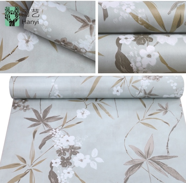 Bamboo leaf pattern classic wallpaper designs for home decor, chinoiserie wallpaper