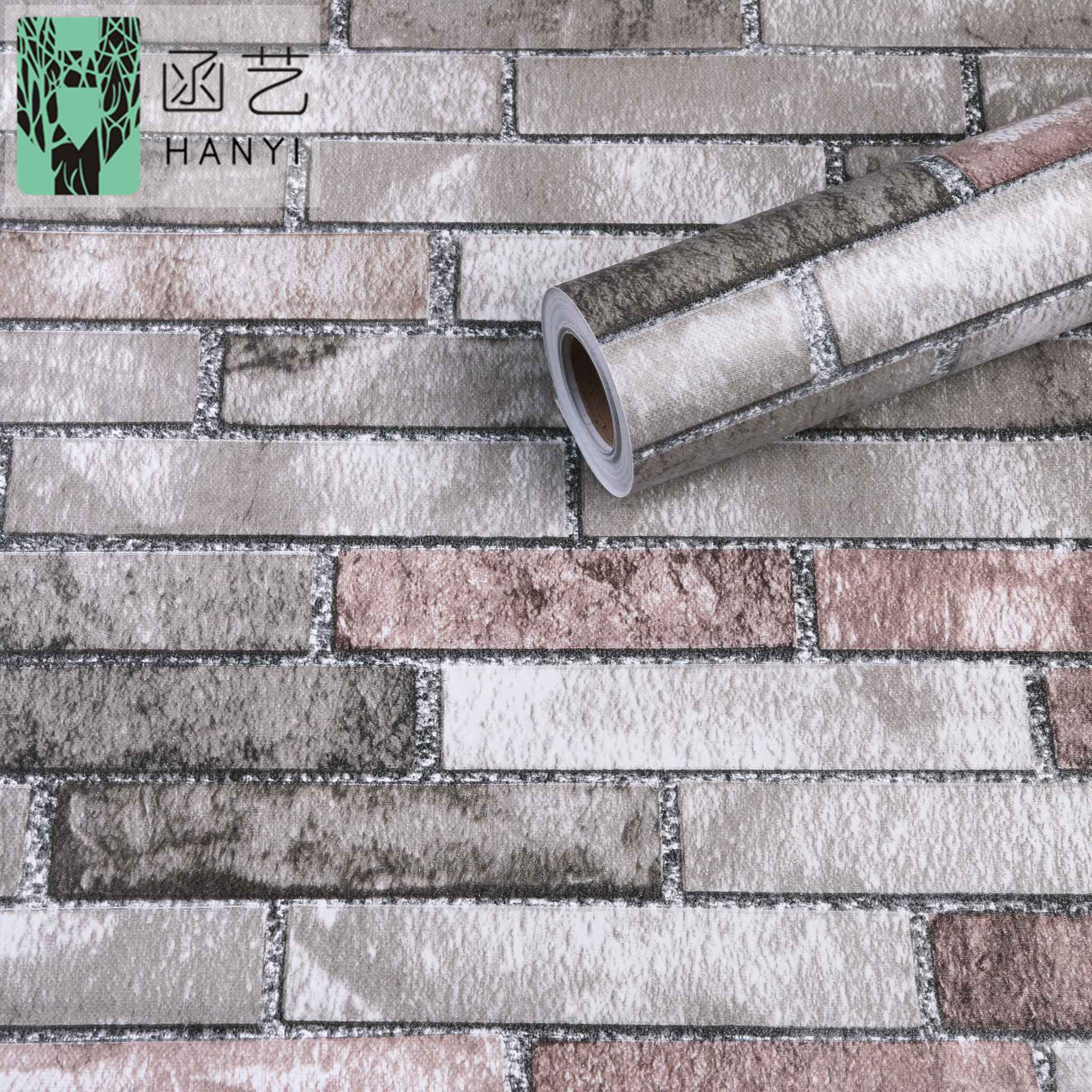 Brick Peel and Stick Wallpaper Faux Brick Textured Wallpaper Removable Self Adhesive White Gray Contact Paper