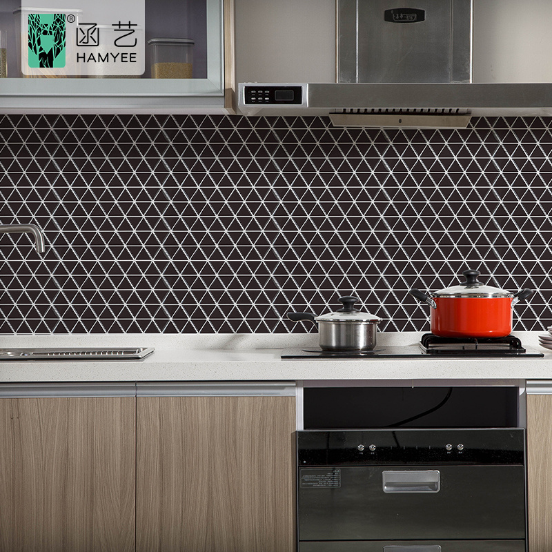 sticker mosaic peel and stick wall tile 300*300mm oil-proof backsplash waterproof wallpapers self adhesive vinyl wall tiles