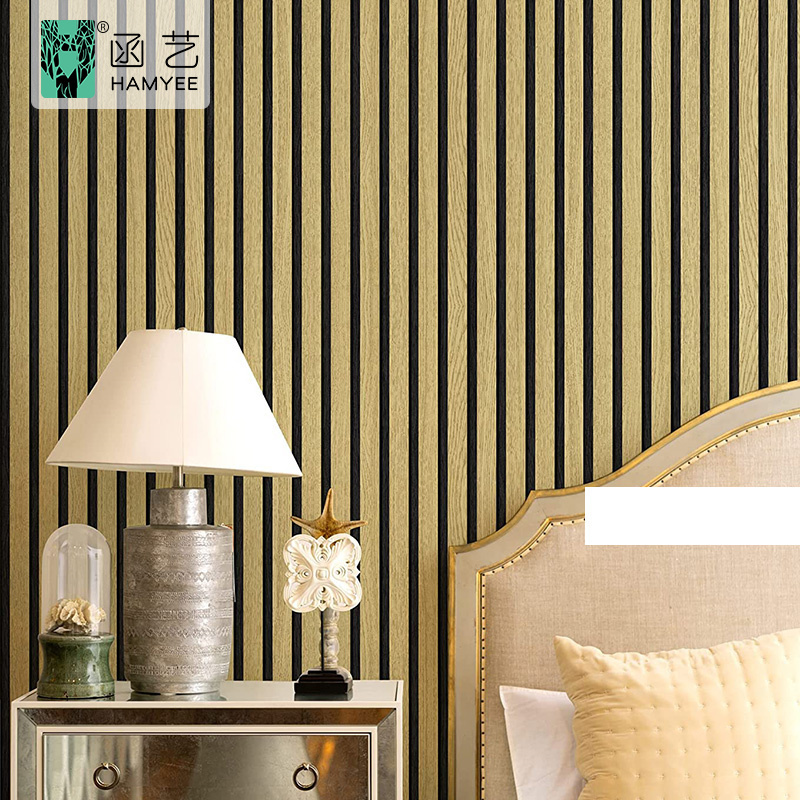 Self-Adhesive Wood Stripe Grain Wall Paper Rolls Peel and Stick Contact Paper PVC Vinyl Film Removable Waterproof wallpaper