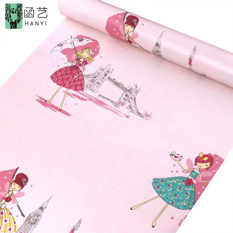 Decoration home for girls room waterproof self adhesive wallpapers/wall coating