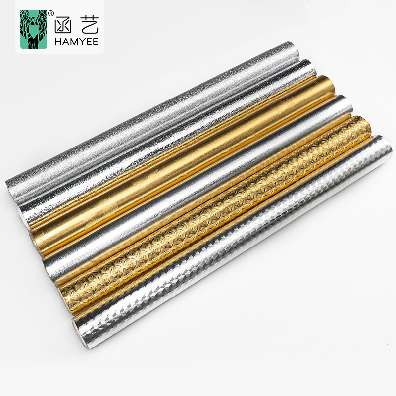 peel and stick backsplash aluminum foil 3d wallpaper kitchen wall paper water proof wallpaper for kitchen cabinets