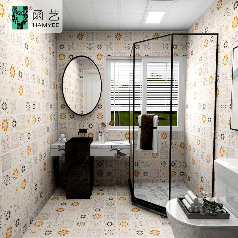 customize DIY wallpaper home decor pvc flooring sticker vinyl flooring self adhesive