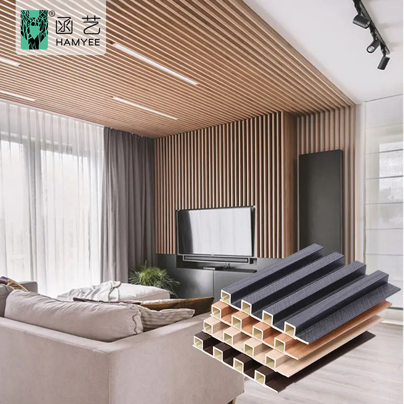 China wholesale decorative home fluted wall panel sheet cladding boards wood interior wpc 3d others wallpapers/wall panel