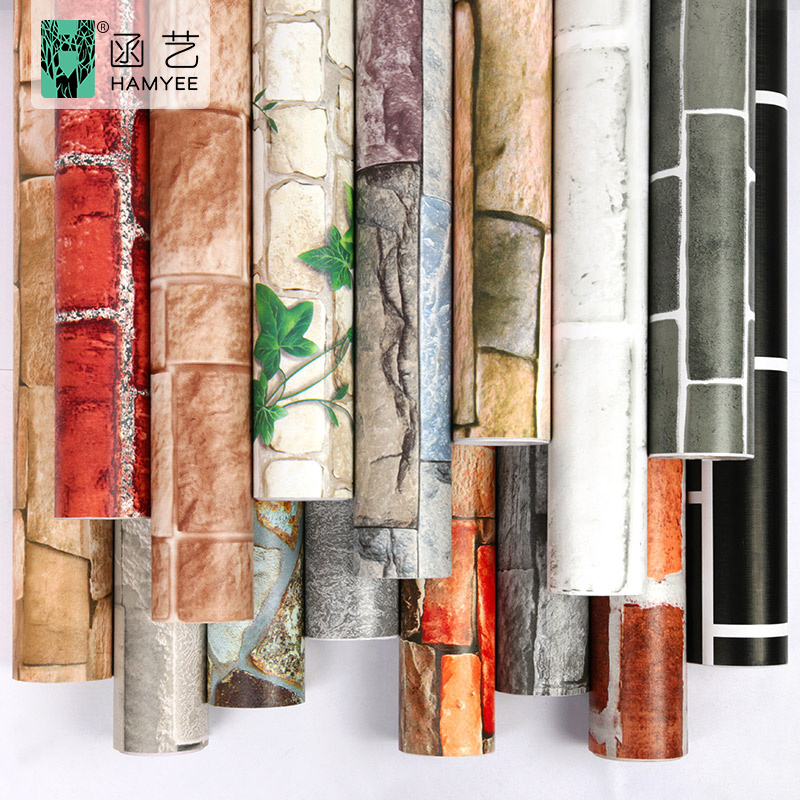 Natural scenery designs wallpaper home decoration 3d brick vinyl removable wallpaper roll