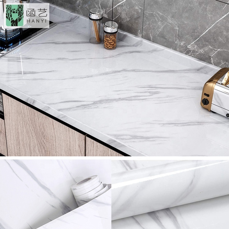 3d contact paper white marble stone wallpaper for kitchen furniture bathroom