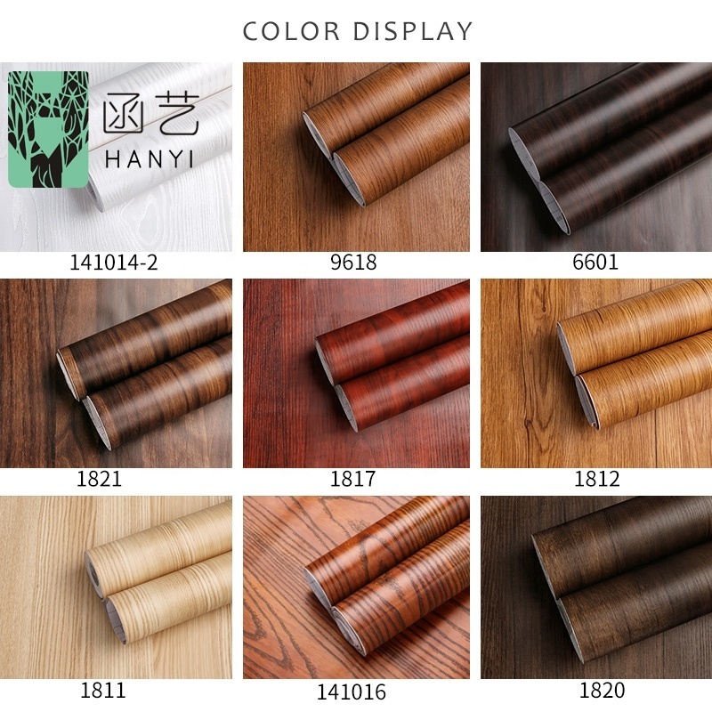 Nature 3d wood grain wallpaper pvc decorative film self adhesive lows contact paper  for furniture