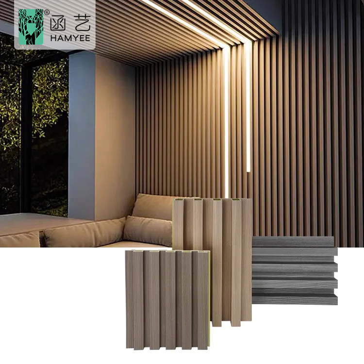 China wholesale decorative home fluted wall panel sheet cladding boards wood interior wpc 3d others wallpapers/wall panel