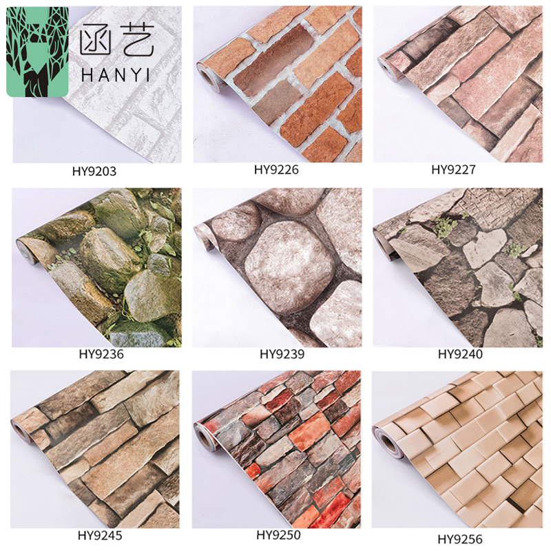 Natural scenery designs wallpaper home decoration 3d brick vinyl removable wallpaper roll