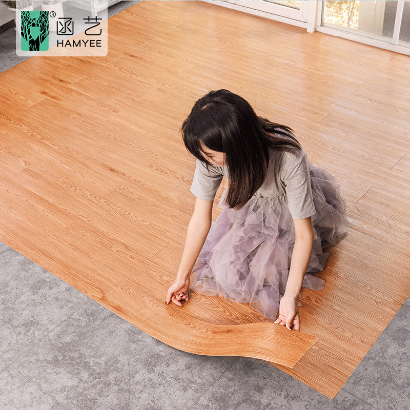 waterproof cheap plastic flooring sheet peel and stick 3d floor tile sticker pvc plastic flooring