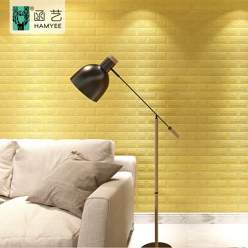 Adhesive 3d brick pe foam sheet wallpaper 3d wall sticker home decoration