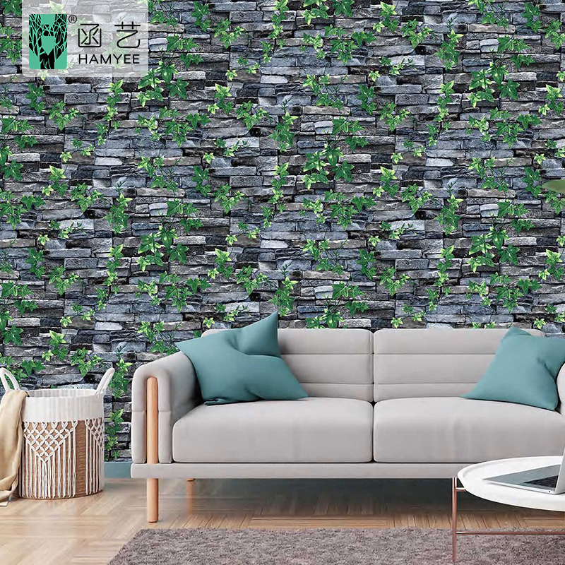 Beautiful Cheap Designer Modern Vinyl 3D Stone Brick Grain PVC Wallpaper For Wall Sheet Paper Rolls Home Decoration Living Room