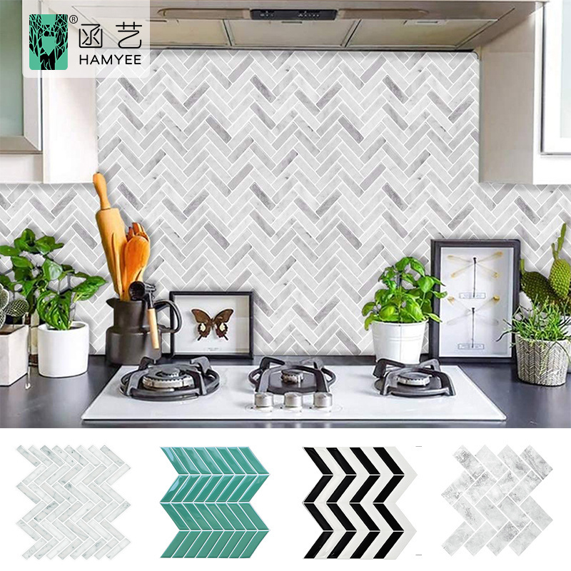 Peel and stick backsplash wall tile mosaic sticker 3d wallpaper for kitchen