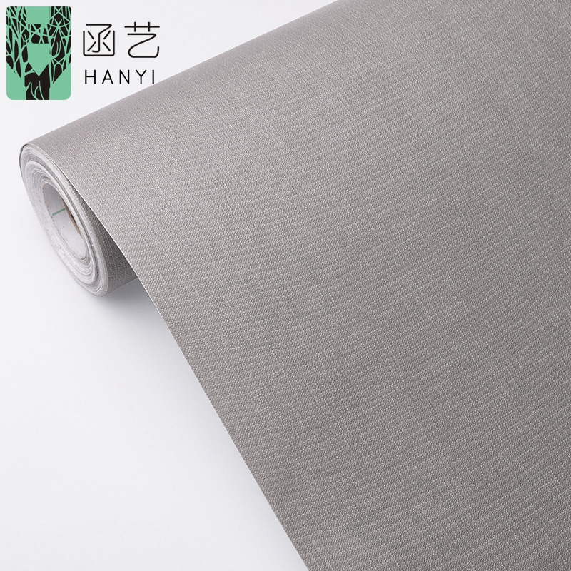 Wholesale pure color self adhesive plastic dark grey wallpaper