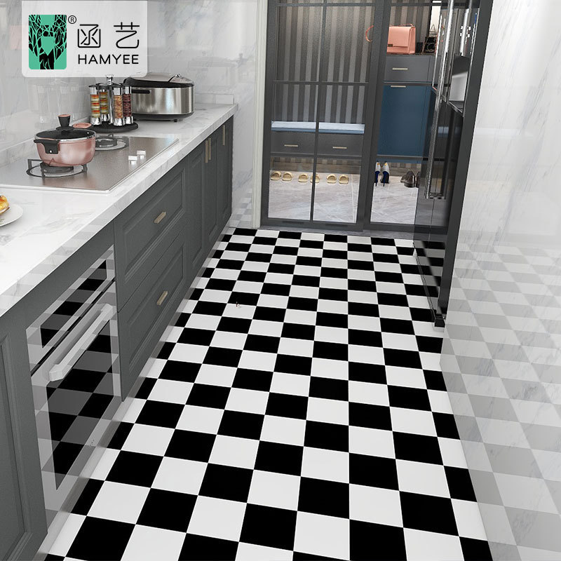 self-adhesive flooring rolls pvc vinyl bathroom floor tile sticker 3d floor sticker