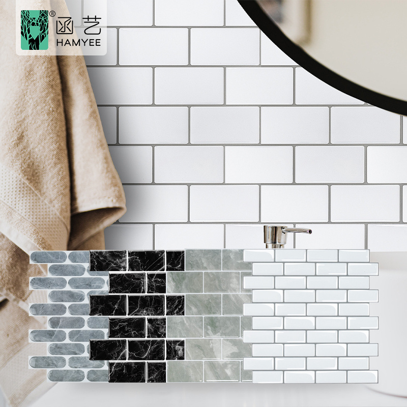 Peel and stick backsplash wall tile mosaic sticker 3d wallpaper for kitchen