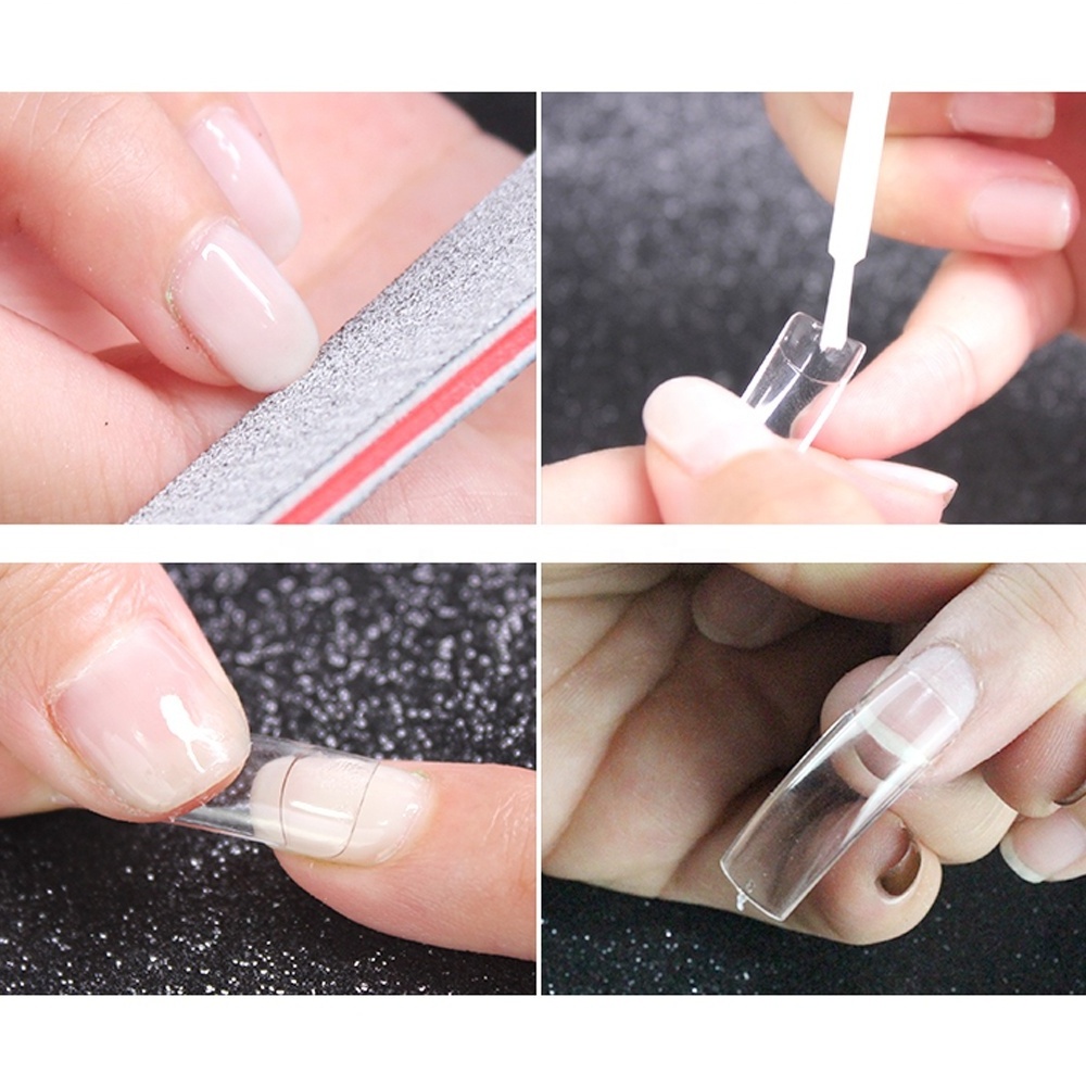 Hanyinails Lasting 30days Press on Soak Off Gel Polish Uv/led Curing Nail Glue oem Private Label Your Logo