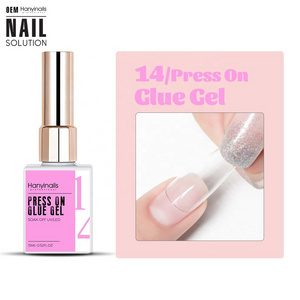 Professional High quality nail supplies OEM private label refill gel no burn brush on press on nails gel nail glue with brush