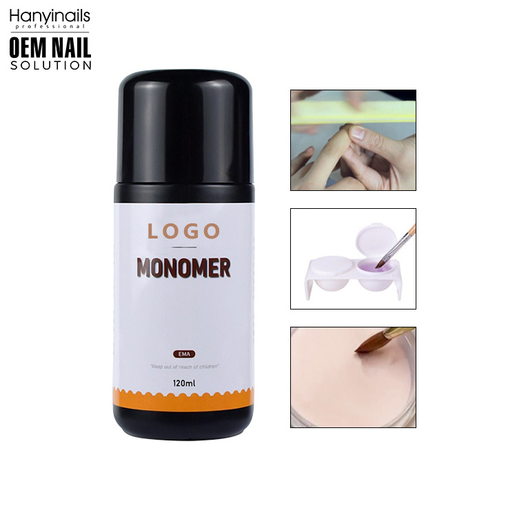 Hanyinails Wholesale Private Label Customize EMA MMA Monomer Acrylic Nail Liquid