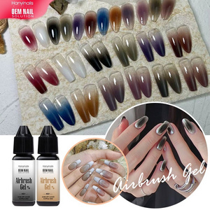 OEM private label High Pigment Ombre Spray UV Gel Airbrush Gel Nail Polish Set Vegan HEMA Free Nails Gel color for nail art