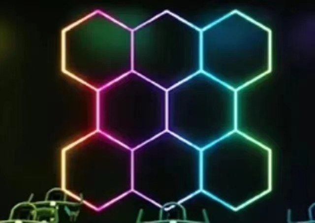 High Lightness LED garage lamp Inspection hexagon panel hex led ceiling wall detailing studio RGB hexagon led light