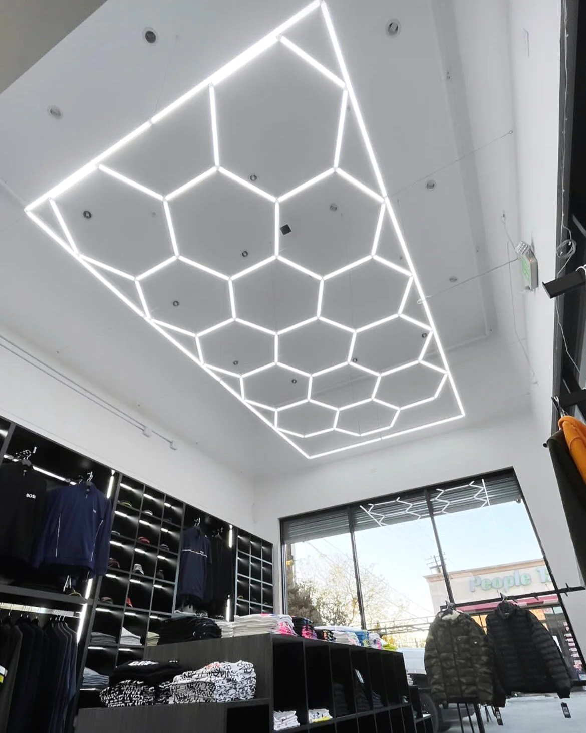 Diy Plug In Hexagon Led Garage Light For Workshop Gym Detail Shop Size Customizable Hexagonal Honeycomb Grid System