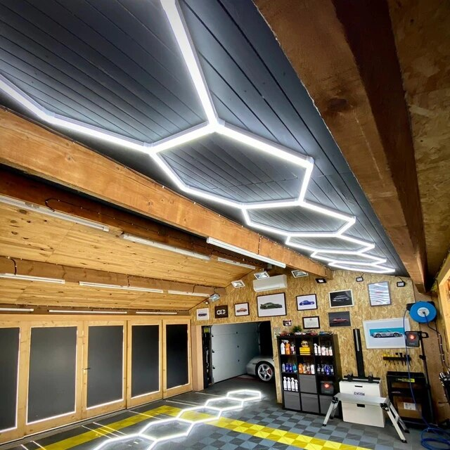 Best Seller Car wash shop special lamp honeycomb lamp garage drop lights led garage lights ceiling light honeycomb