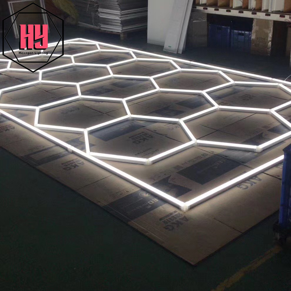 Factory supply easy to stall  Auto Detailing Car Showroom Garage Workshop Hexagon LED Lighting