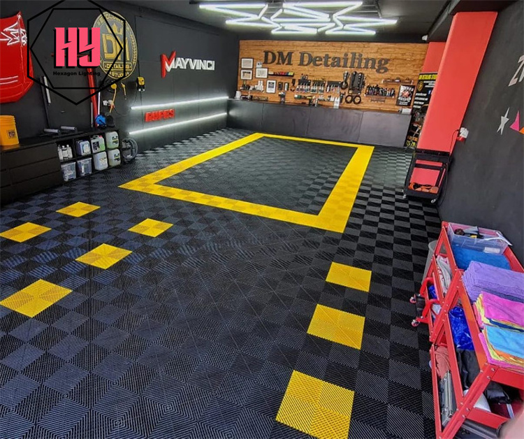 400*400*18mm anti slip pp interlocking garage floor tiles/removable plastic interlocking floor mats for car wash